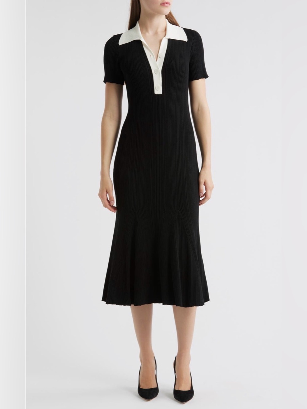 NEW…Julia Jordan  Ribbed Polo Midi Dress